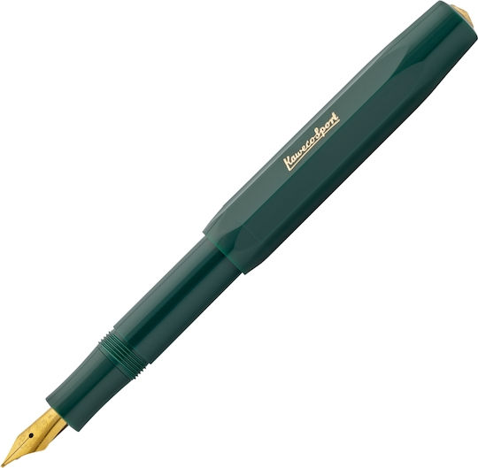 Kaweco Classic Sport Stilou Foarte larg Verde din Plastic cu Roșu Cerneală