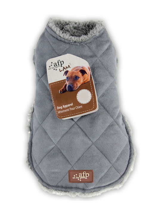 All For Paws Lambswool Μπουφάν Σκύλου Γκρι XSmall με Μήκος Ράχης 20 εκ.