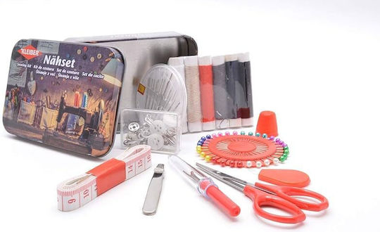 Set de cusut de călătorie în cutie metalică Kleiber 92207 multicolor Onp-92207