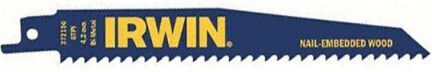 Irwin Reciprocating Saw Blade 225mm 6 Tpi Wood Nails 5pcs