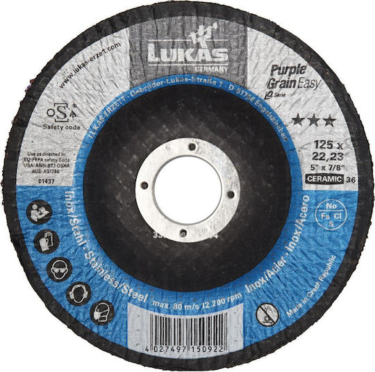 Lukas Disk Grinder 125mm P36 Purple Grain