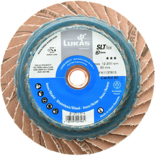 Lukas 125mm P 40 Sltflex Keramik Ad Iq-Serie Fächerschleifscheibe