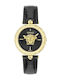 Versace Medusa Women's Watch with Black Leather Strap