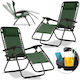 Foldable Garden Lounger Cushion Sofotel Chillwell Set 2 Green