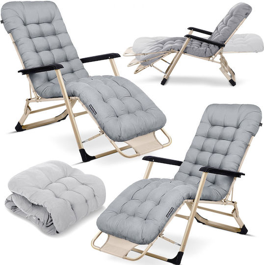 Set 2 Perne pentru Șezlong de Grădină Pliabil Sofotel Chillwell Gri Deschis