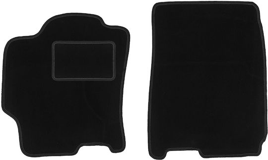 Wielganizator Vordere Matten 2Stück aus Teppichboden für Mazda 323 1998-2003 Schwarz