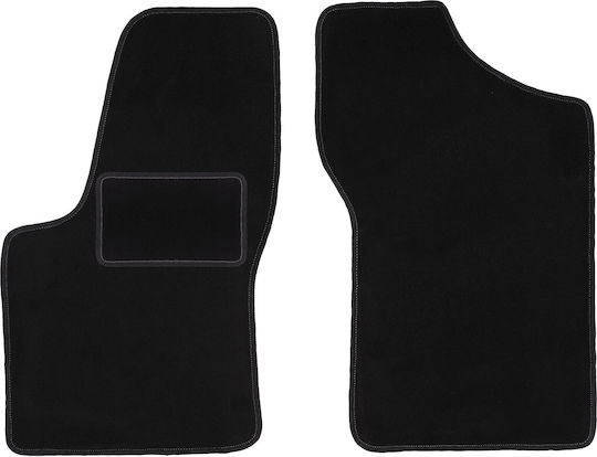 Front Black Car Mats Fiat Seicento Hatchback 1998-2010