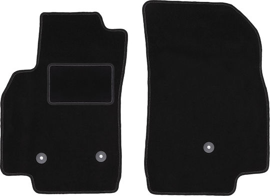 Black Front Mats Opel Karl Hatchback 2015