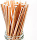 Καλαμακι Χαρτινο Ισιο Copper Μπρονζε 25τμχ 6χ19.7εκ Kraft