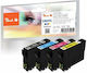 Peach Съвместими и реновирани мастиленоструйни касети Epson T10H6, 604XL 1200 страници 11.8мл Черен 3бр