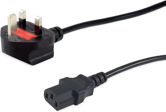Equip Type G (UK) - IEC C13 Cable 3m Μαύρο 112301