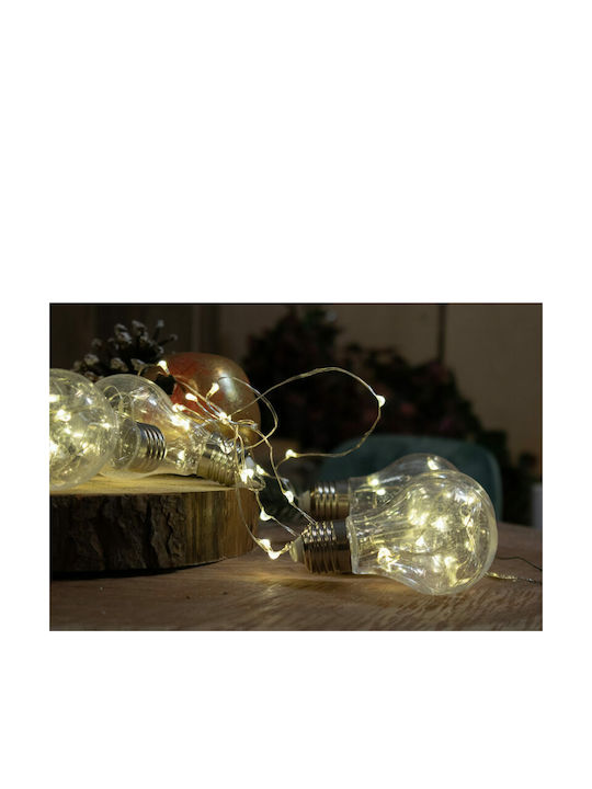Garland 10 Bulbs Warm Transparent Cable 100 LED