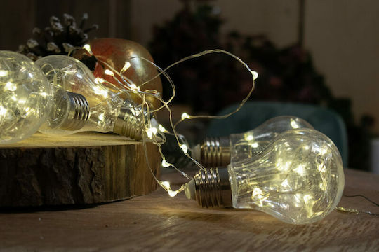 Girlande 10 Lampen Warm Transparentes Kabel 100 LED