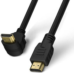 Techly ICOC HDMI-4-010NE9 HDMI 2.0 Winkel (90°) HDMI-Stecker - HDMI-Stecker 1m Schwarz