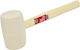 Awtools Gummihammer Holzgriff Weiß 680g