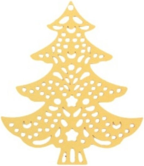 Christmas Decorative Metal Tree 4cm Gold