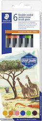 Staedtler Africa Aquarell Marker Doppelspitze 6 Stück Staedtler Africa Aquarell Marker Doppelspitze 6 Stück