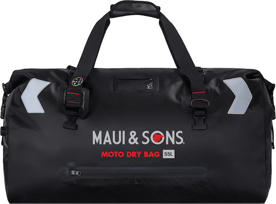 Maui & Sons Σακ Βουαγιάζ Πλάτης 55lt Μαύρο Υφασμάτινο Μ46xΠ25xΥ38εκ.