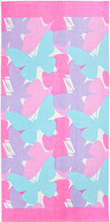 Beach Towel Girl Butterflies 70x140