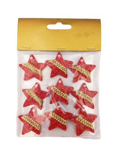 Craft Stars Stickers Felt Pearl Set of 9 Pieces 3 cm