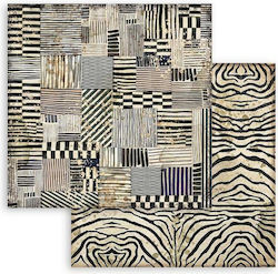 Χαρτί Scrapbooking Διπλής Όψεως Savana Zebra 30.5x30.5cm Stamperia