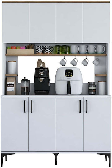 Μπουφές White Ξύλινος White 120x40x184.2cm Μπουφές White Ξύλινος White 120x40x184.2cm