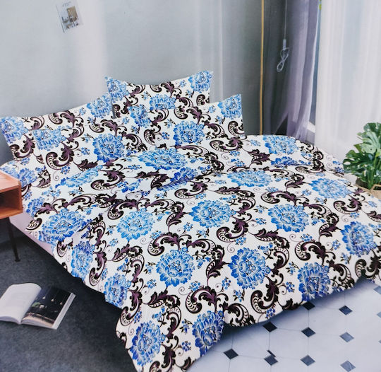 Olia Home Set Cearșafuri 220x240cm. Multicolor 4buc