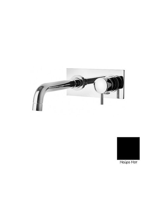 Paini Built-in Mixer & Spout Set for for Bathroom Sink Black
