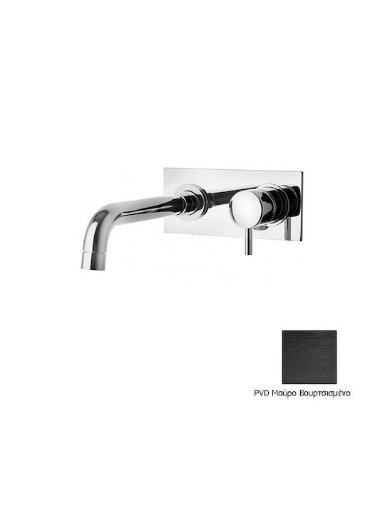 Paini Built-in Mixer & Spout Set for for Bathroom Sink Black
