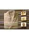 San Lorentzo Bademantel mit Kragen Beige 400gr/m²