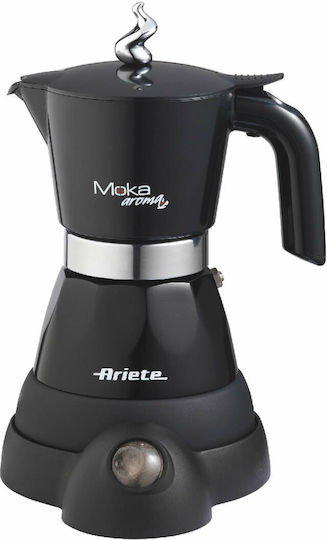 Ariete Electric Stovetop Espresso Pot for 4 Cups 400W Black
