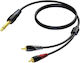 Procab Kabel 6,3mm Stecker - 6,3mm Stecker 3m Schwarz (PRD-000020402)