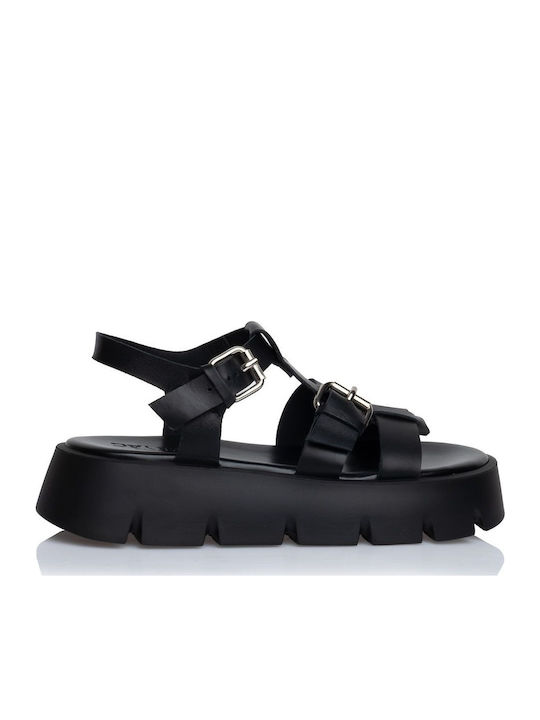 Γυναικεία Σανδάλια Flatforms Μαύρα