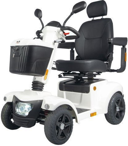 Mobiak Perseus Αναπηρικό Αμαξίδιο Scooter 13" Ενισχυμένου Τύπου με Ανακλινόμενη Πλάτη 48cm 0805760 Λευκό