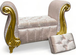 Olia Home Βαπτιστικό Μπαούλο από Βελούδο 58x80x40εκ.