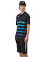Feystripe Polo Short Sleeve T-shirt Black
