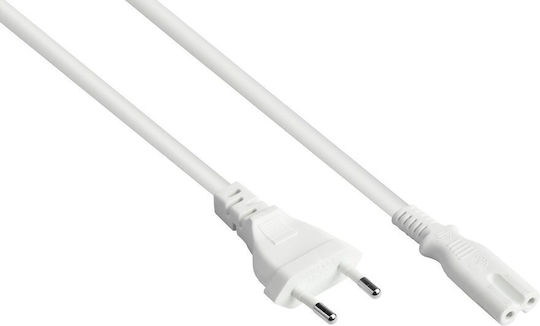 Alcasa IEC C13 - Euro Kabel 10m Weiß