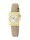 Lip Watches Mach Γυναικείο Ρολόι Μπαταρίας με Χρυσό Δερμάτινο Λουράκι