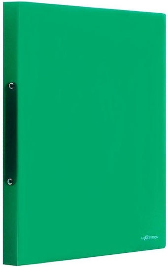 PP Binder 2 Rings 19x26x2cm Green Opal