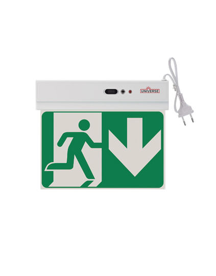 Universe Rechargeable LED Emergency Light with Battery Powered and Mounting Sticker 1pcs