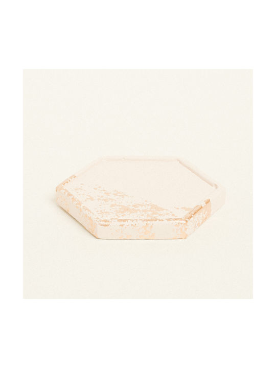 Beauty Home Σουβέρ Κεραμικό Χρυσό 9x10cm