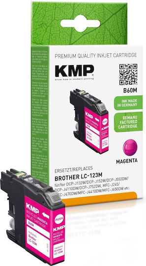KMP Compatible Inkjet Printer Ink Brother LC-123M Magenta 1pcs