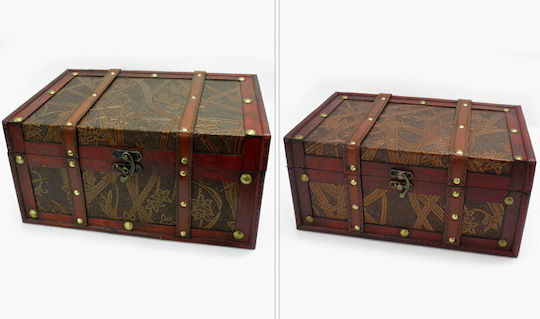 Paper Pack Set Cufere Decorative Din Lemn 2 Bucăți Maro