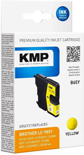 KMP Compatible Inkjet Printer Ink Brother LC-985Y 7500 Pages 70ml Yellow 1pcs