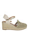 Damenplattformen im Espadrilles-Stil Goldene