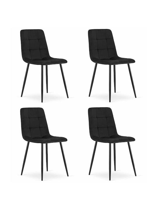 Kara Stühle Speisesaal Black Velvet 4Stück 67.5...