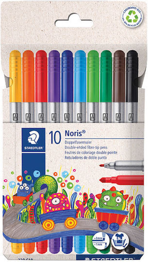 Staedtler Noris Club Fiber Textmarker Schwarz 10Stück