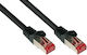 Alcasa S/FTP Cat.6 Gigabit Ethernet Network Cable 0.5m Black