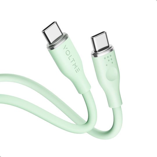 Voltme USB 2.0 Cable USB-C male - USB-C 60W PD Πράσινο 1m C2024