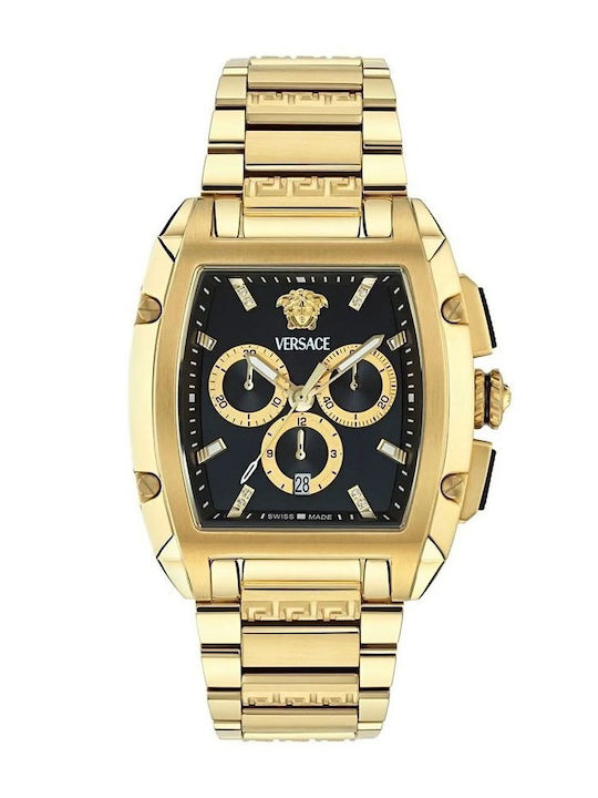 Versace Dominus Ανδρικό Ρολόι Μπαταρίας με Χρυσό Μεταλλικό Μπρασελέ